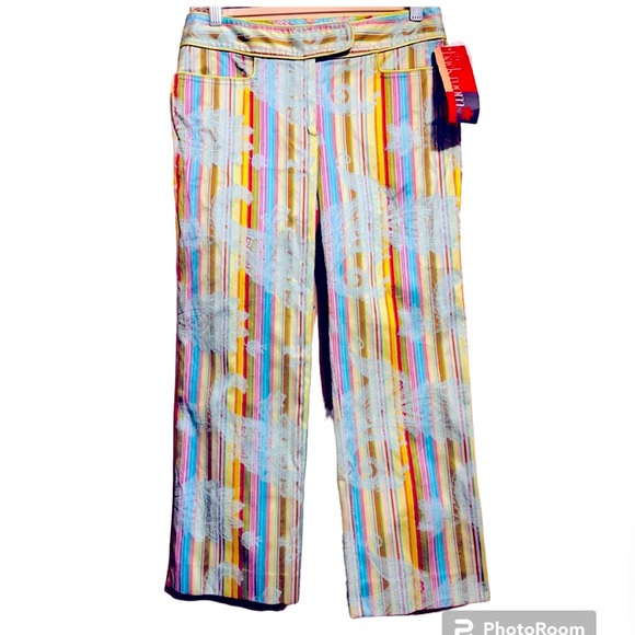 Cynthia, Cynthia Steffe vintage paisley & striped pants size 4, retail $220 - Picture 1 of 17